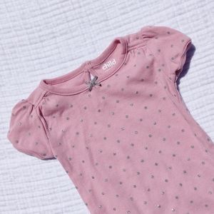 CHILD OF MINE Dusty Pink Body with Silver Dots